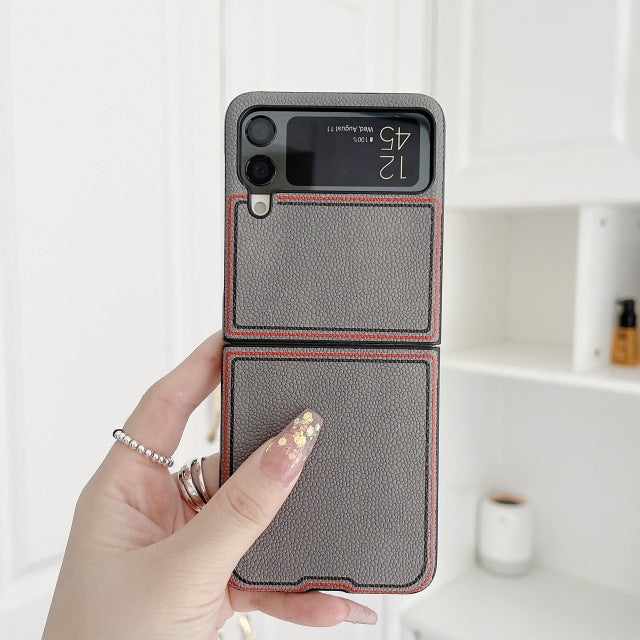 Fashion Joint name Lychee Case for Samsung Galaxy Z Flip 3 5G