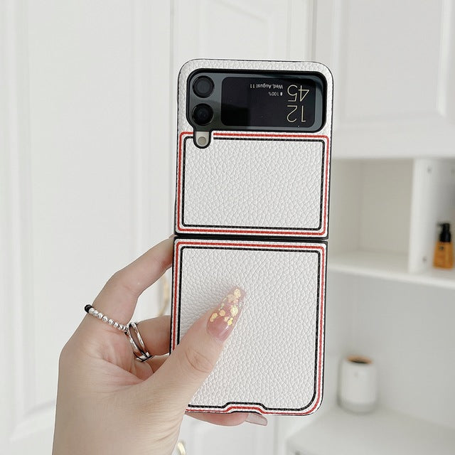Fashion Joint name Lychee Case for Samsung Galaxy Z Flip 3 5G