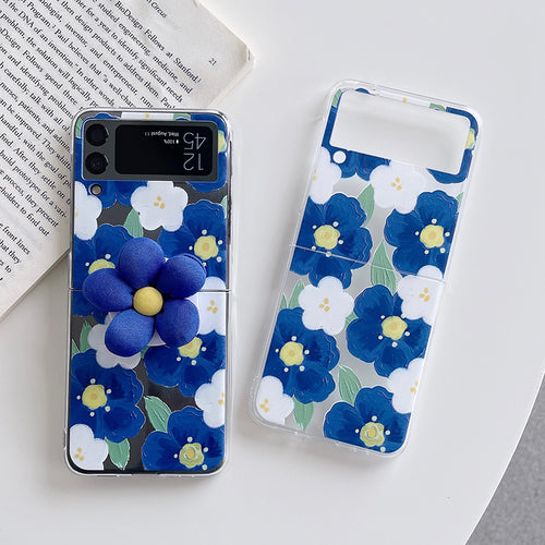 Floral Pattern Phone Case For Samsung Galaxy Z Flip 3 5G