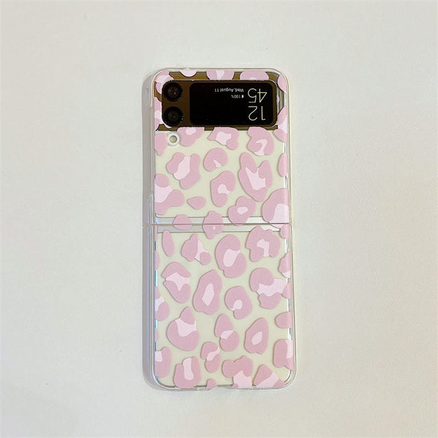 Pink Leopard Luxury Phone Case for Samsung Galaxy Z