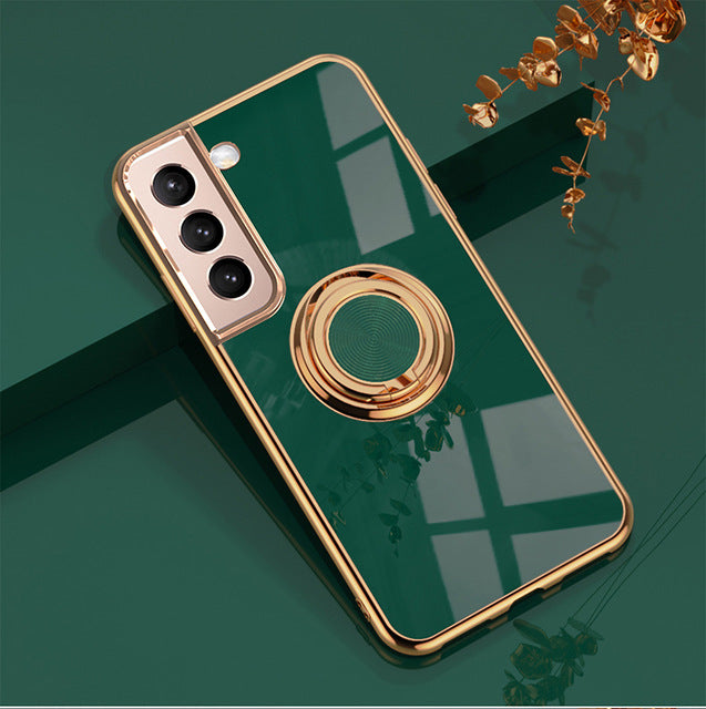 Case for Samsung S22 Ultra Plus Fastened Ring Car Electroplating