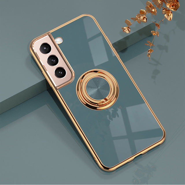 Case for Samsung S22 Ultra Plus Fastened Ring Car Electroplating