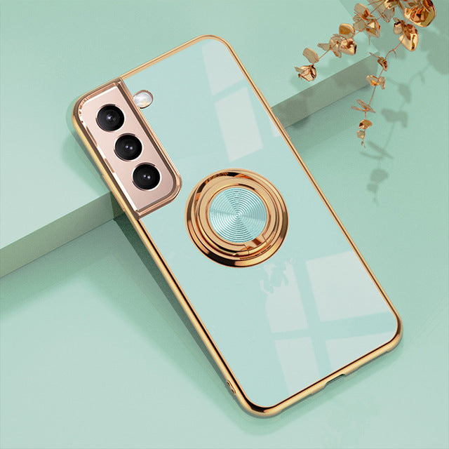 Case for Samsung S22 Ultra Plus Fastened Ring Car Electroplating