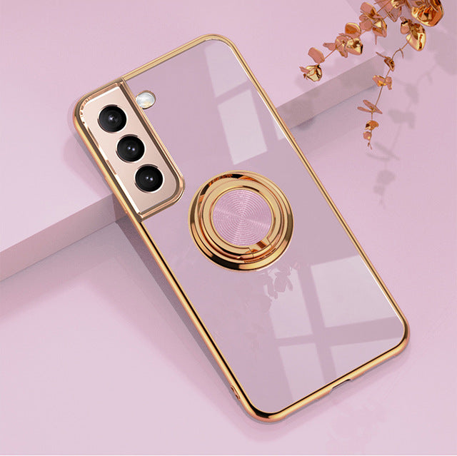 Case for Samsung S22 Ultra Plus Fastened Ring Car Electroplating