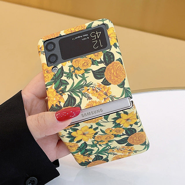 Vintage Flowers Case For Samsung Galaxy Z Flip 3