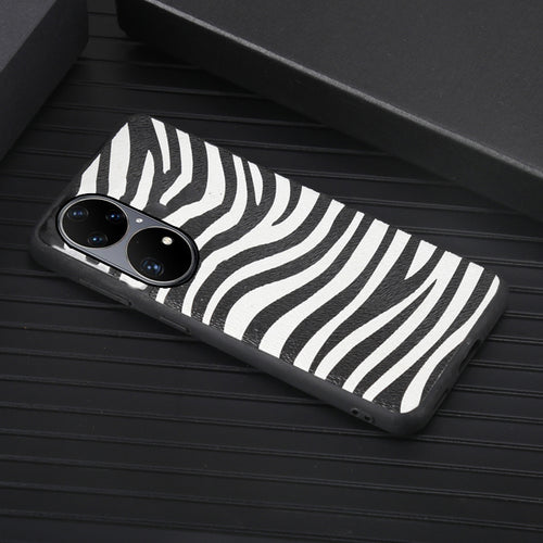 Leather Zebra Pattern Phone Case for Huawei P50