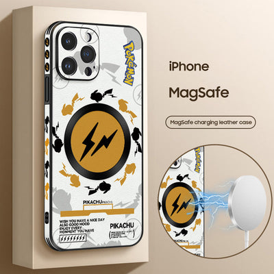 iPhone MagSafe Series | Pokémon Cartoon Leather Phone Case