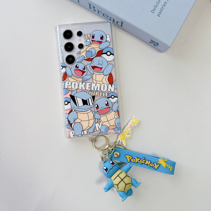 Cute Comic Laser Squirtle Soft Case for Samsung Galaxy S25 Ultra/S24 Ultra/S22+