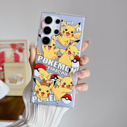 Cute Comic Laser Squirtle Soft Case for Samsung Galaxy S25 Ultra/S24 Ultra/S22+