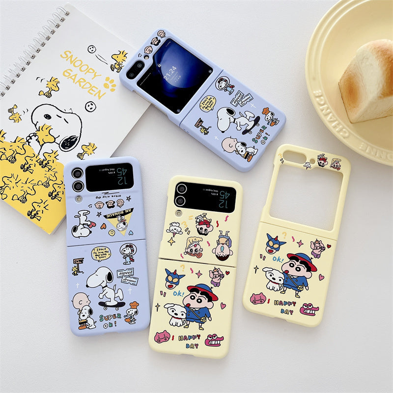 Cute Cartoon Duo Frosted Case for Samsung Galaxy Z Flip 6/5