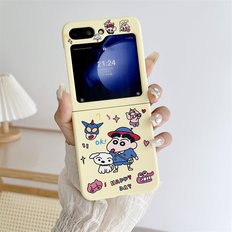Cute Cartoon Duo Frosted Case for Samsung Galaxy Z Flip 6/5