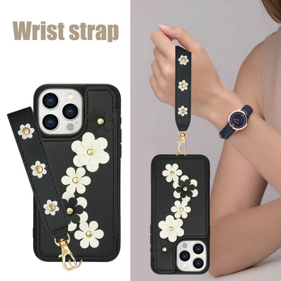 iPhone Series | Wristband Leather Card Holder Case