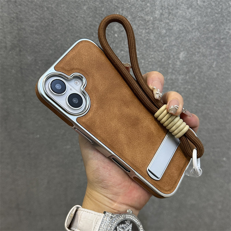 iPhone Series | Integrated Swivel Stand Leather Phone Case