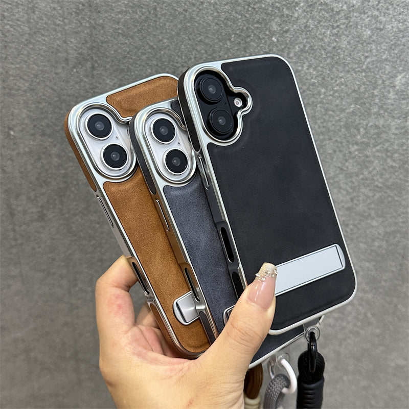 iPhone Series | Integrated Swivel Stand Leather Phone Case