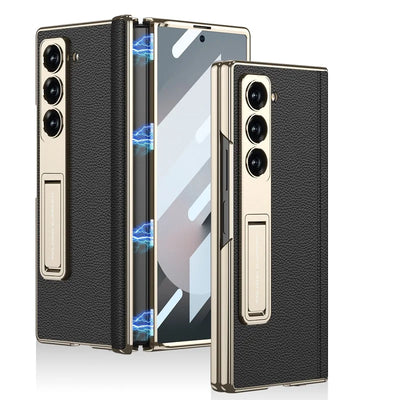 Leather Case with Stand & Magnetic Hinge For Samsung Galaxy Z Fold 6