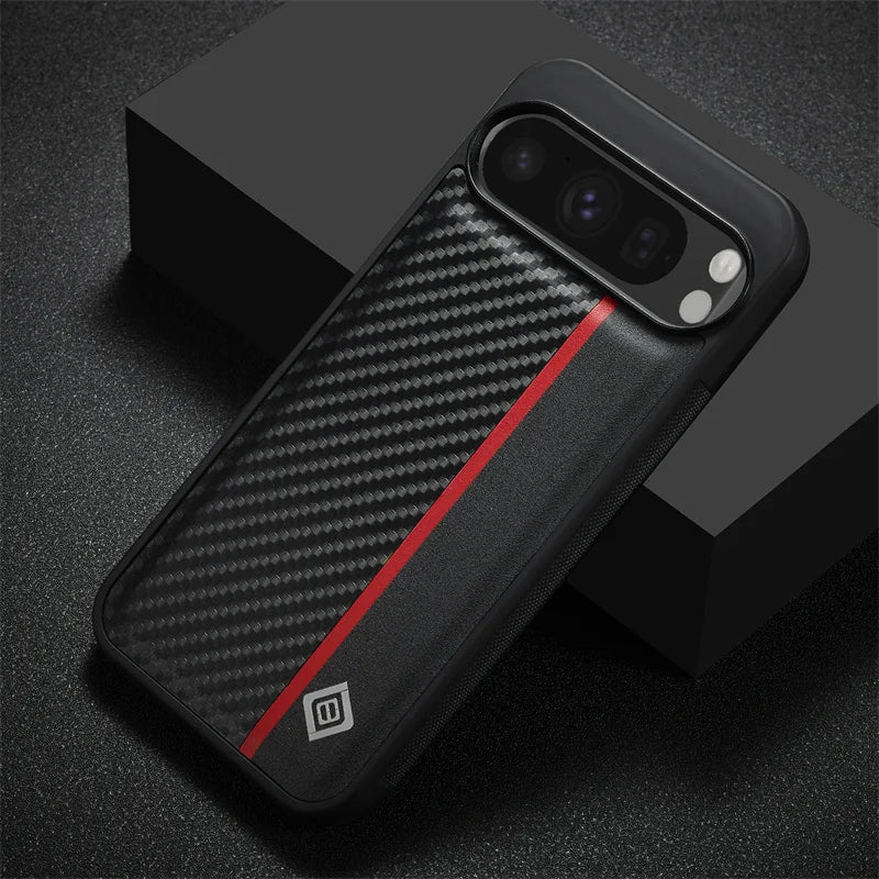 Ultra thin Carbon Fiber Leather Phone Case For Google Pixel Series