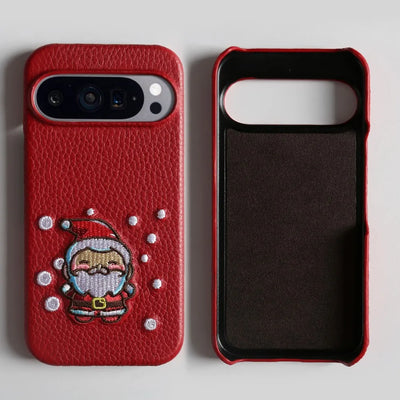 Christmas Santa Claus Leather Case For Google Pixel 9/8 Pro