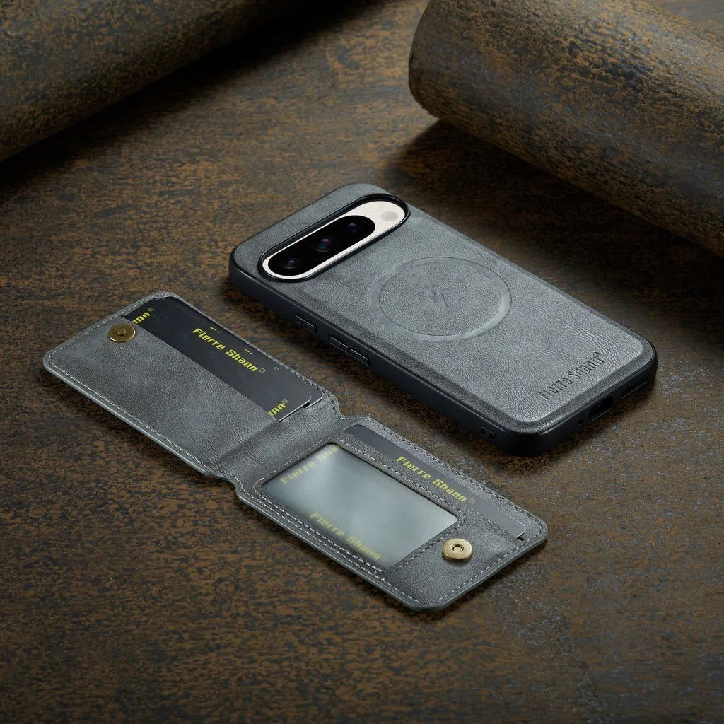 Leather Case with Wallet For Google Pixel 9 Series