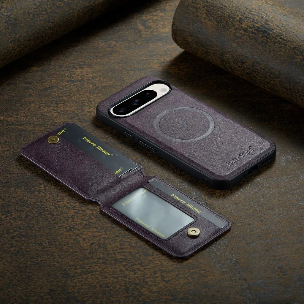 Leather Case with Wallet For Google Pixel 9 Series