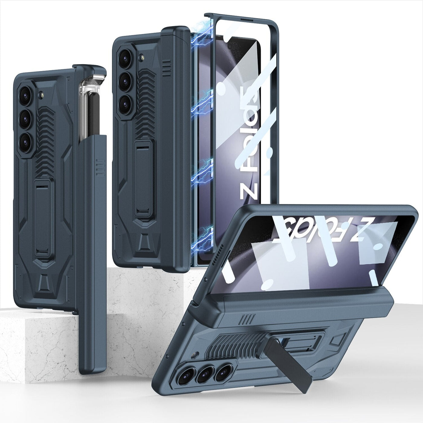 Shockproof Case with Bracket & Pen Holder For Samsung Galaxy Z Fold 5