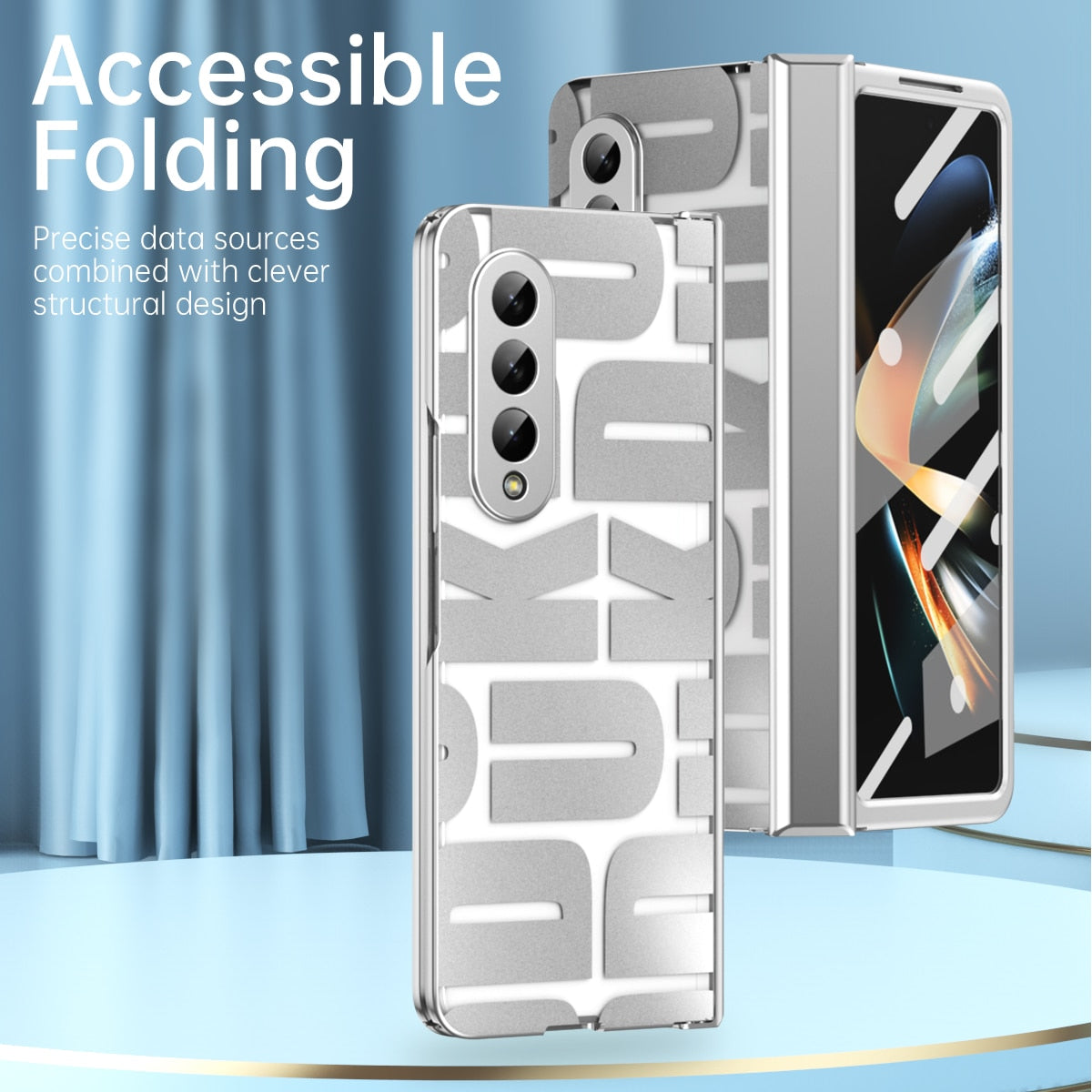 Luxury Transparent Plating Case For Samsung Galaxy Z Fold 5