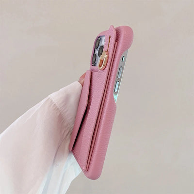 Wrist Strap Wallet Leather Case For iPhone Series