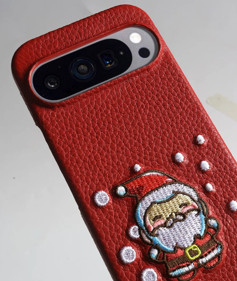 Christmas Santa Claus Leather Case For Google Pixel 9/8 Pro