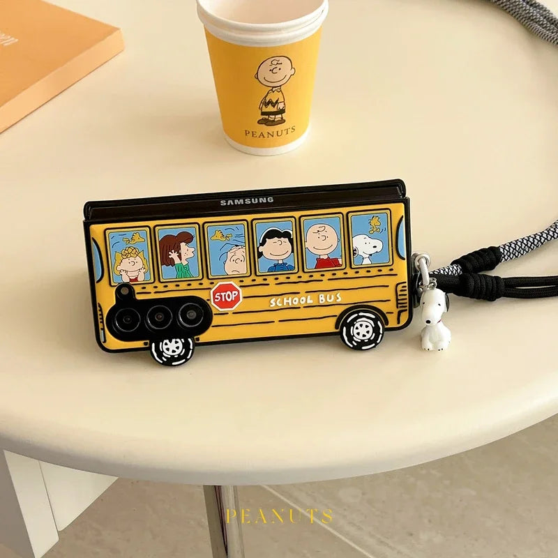 Cute Snoopy Charlie Brown Peanuts Case For Samsung Galaxy Z Fold Series