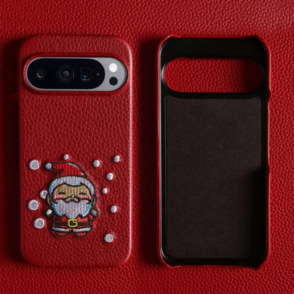 Christmas Santa Claus Leather Case For Google Pixel 9/8 Pro