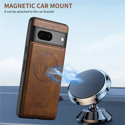 MagSafe Leather Wallet Case for Pixel 6/7/8/9 Series