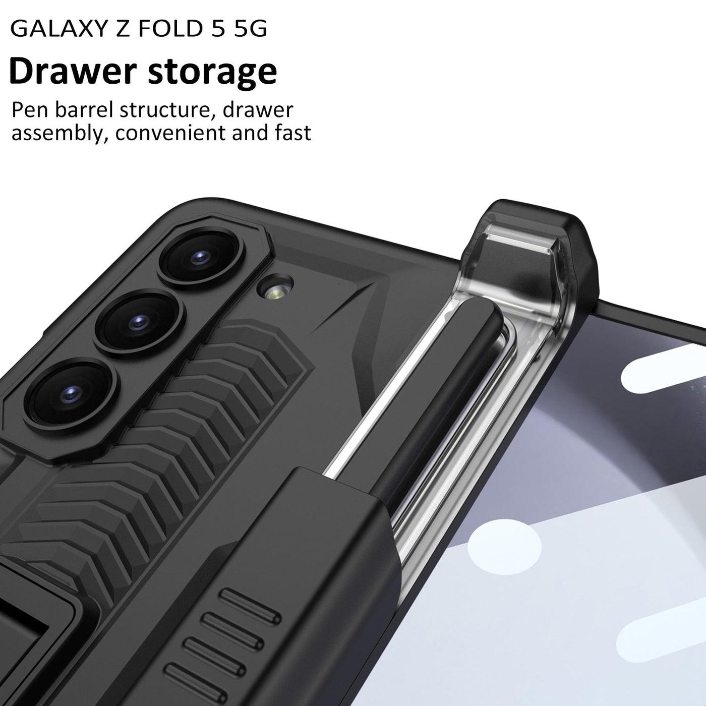 Shockproof Case with Bracket & Pen Holder For Samsung Galaxy Z Fold 5