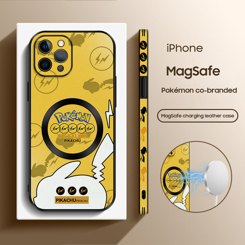 iPhone MagSafe Series | Pokémon Cartoon Leather Phone Case