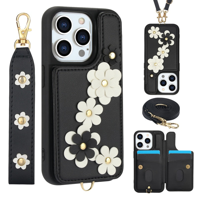 iPhone Series | Wristband Leather Card Holder Case