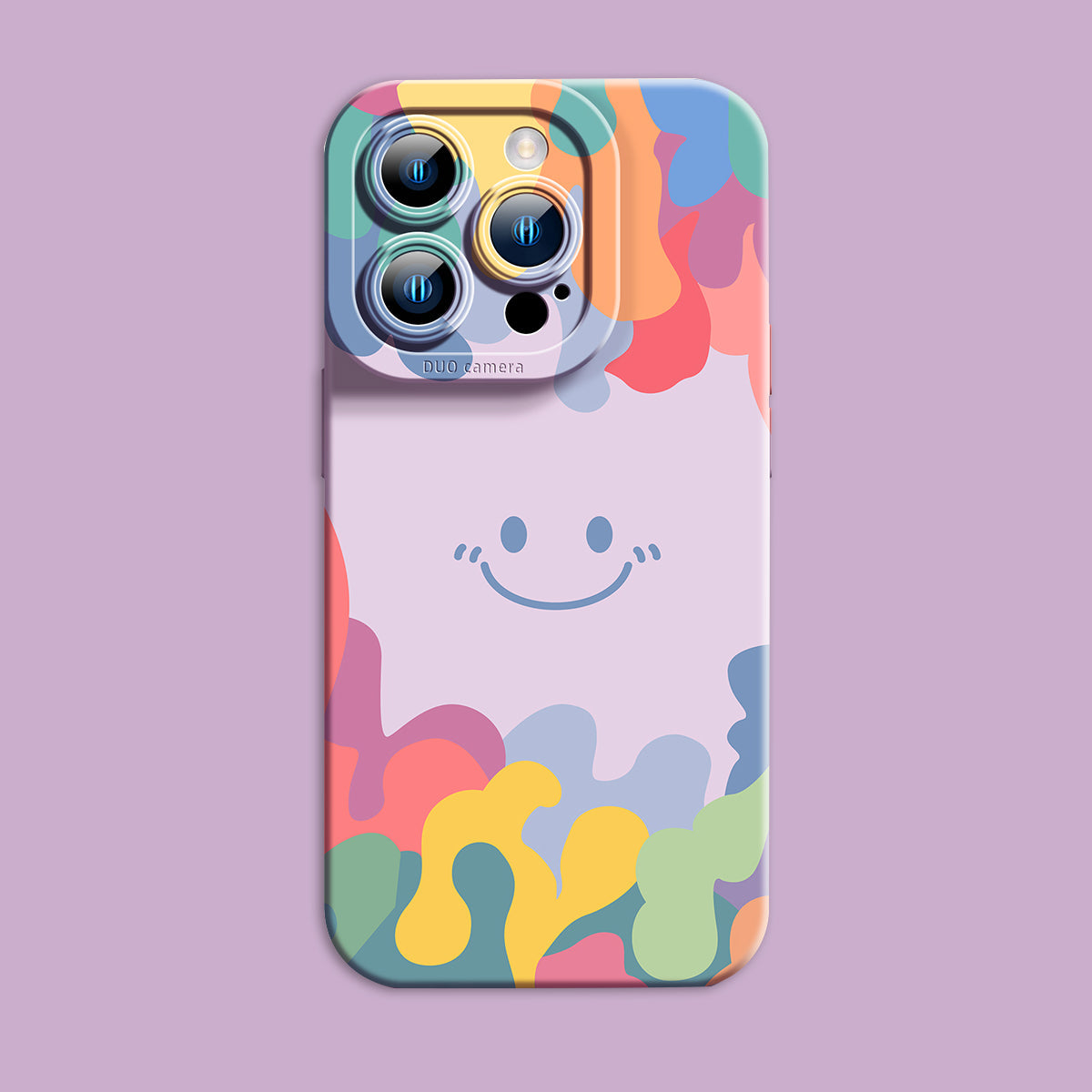 iPhone Series | Smiley Watercolor Liquid Silicone Wristband Phone Case