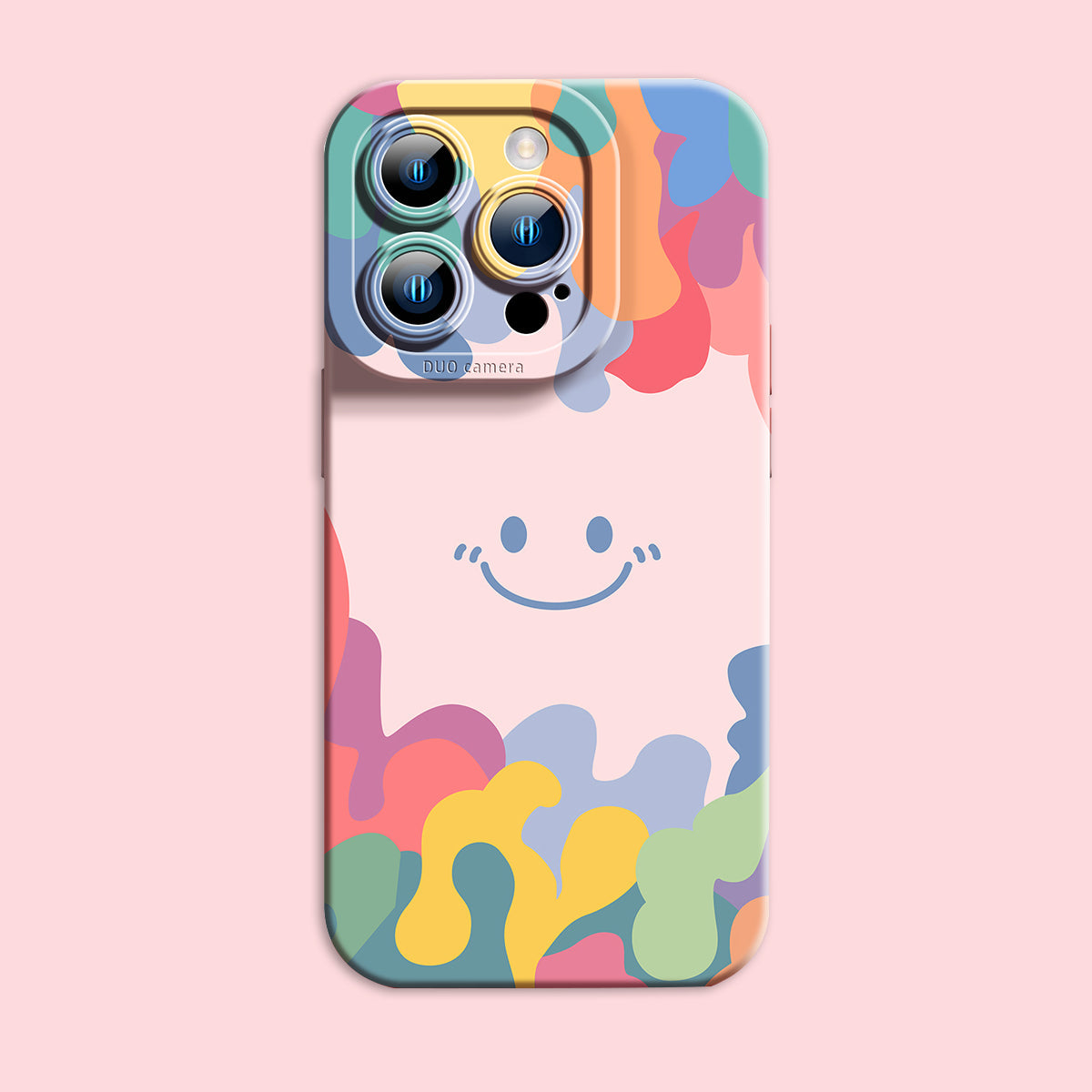 iPhone Series | Smiley Watercolor Liquid Silicone Wristband Phone Case