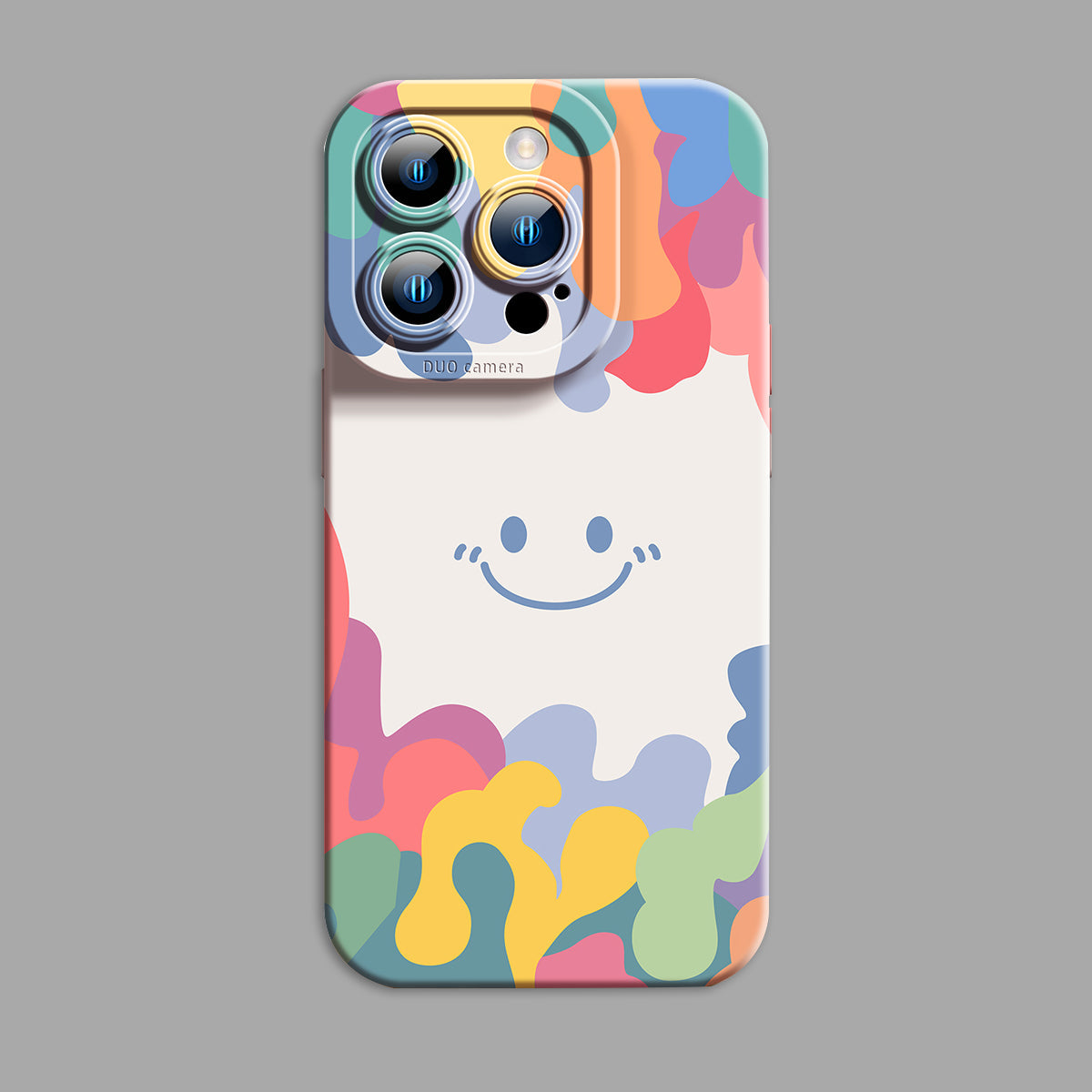 iPhone Series | Smiley Watercolor Liquid Silicone Wristband Phone Case