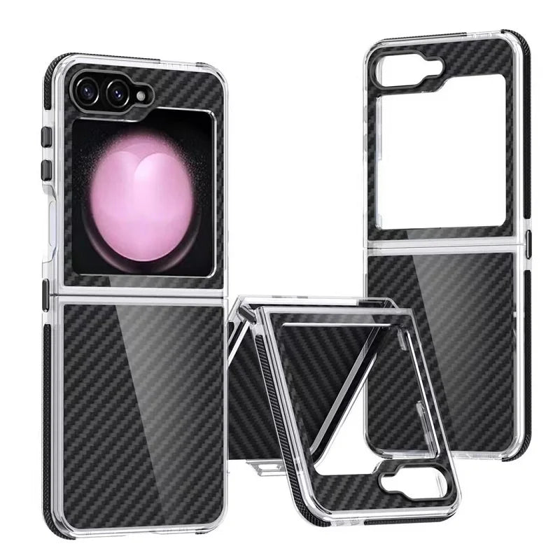 Full Protetcion Case with Metal Button For Samsung Galaxy Z Flip 6