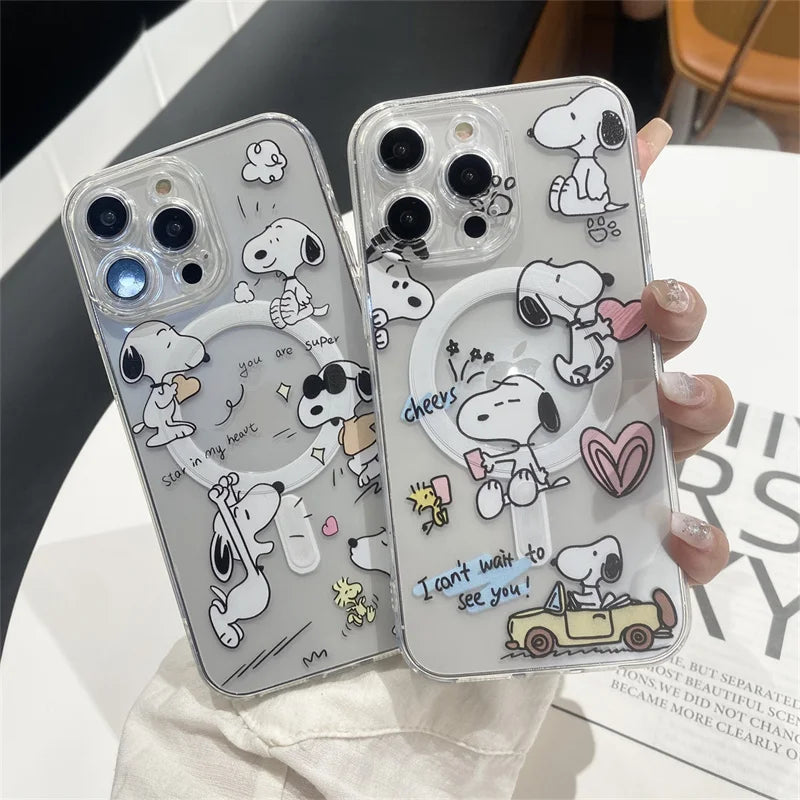 Cute Snoopy Charlie Brown Peanuts Case For iPhone Series