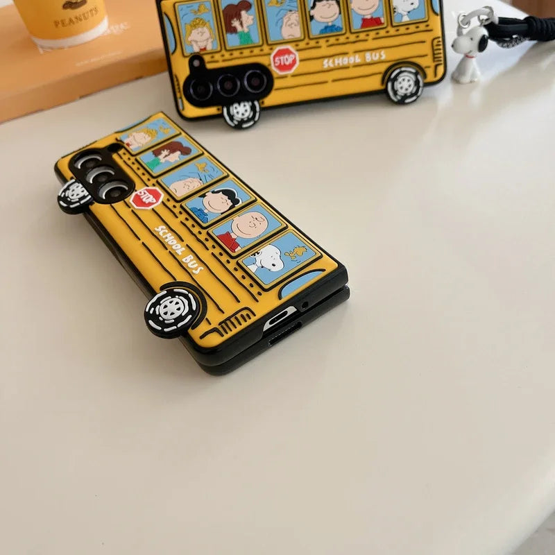 Cute Snoopy Charlie Brown Peanuts Case For Samsung Galaxy Z Fold Series