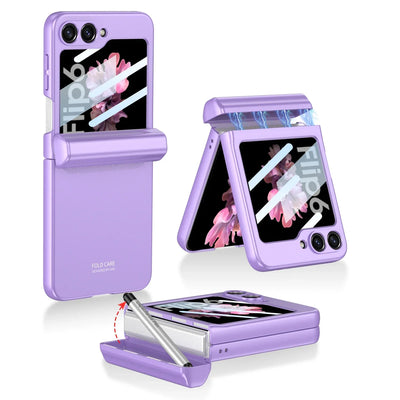 Shockproof Case with Magnetic Hinge Protection & Touch Pen for Samsung Galaxy Z Flip 6