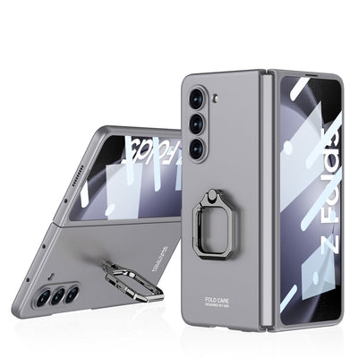 Ultra Thin Matte Case with Ring Bracket For Samsung Galaxy Z Fold 5