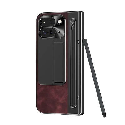 Leather Case With Touch Pen For Google Pixel 9 Pro Fold