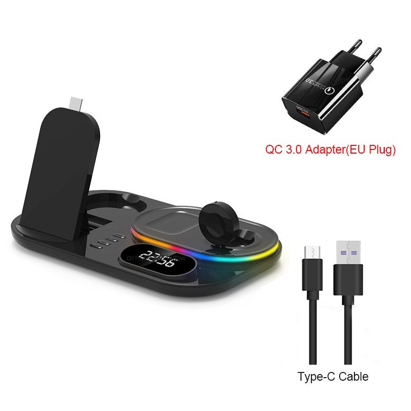 3 in 1 Fast Wireless Charger Station For Samsung Devices
