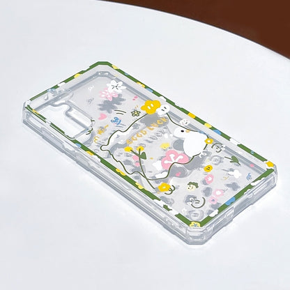 Hand-painted flowers are suitable for Samsung s22 Series