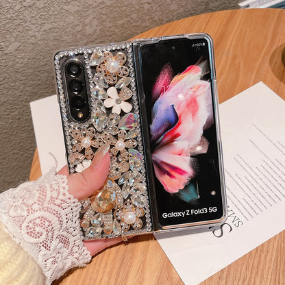Fashion Diamond Flower Phone case For Samsung Galaxy Z Fold 3