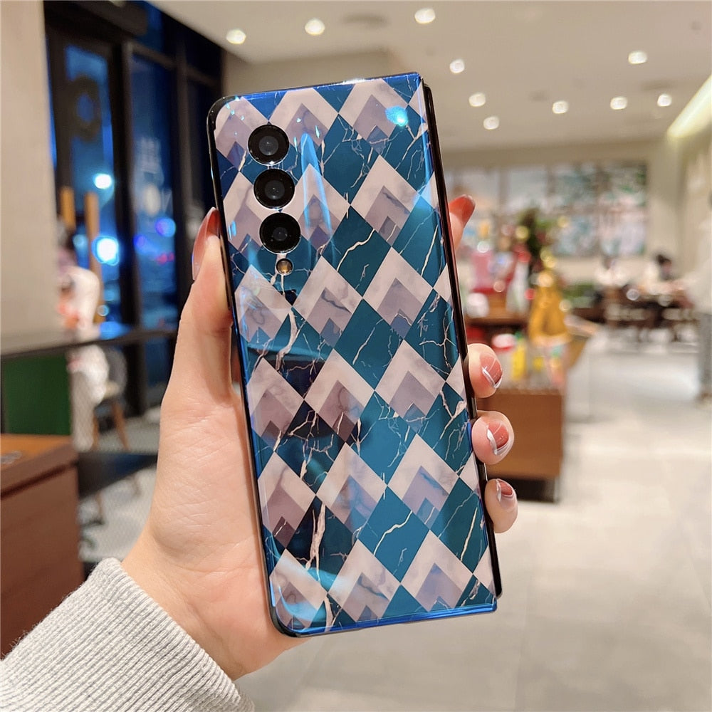 Luxury Granite marble Case for Samsung Galaxy Z Fold 3 5G