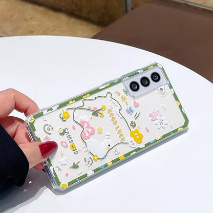 Hand-painted flowers are suitable for Samsung s22 Series