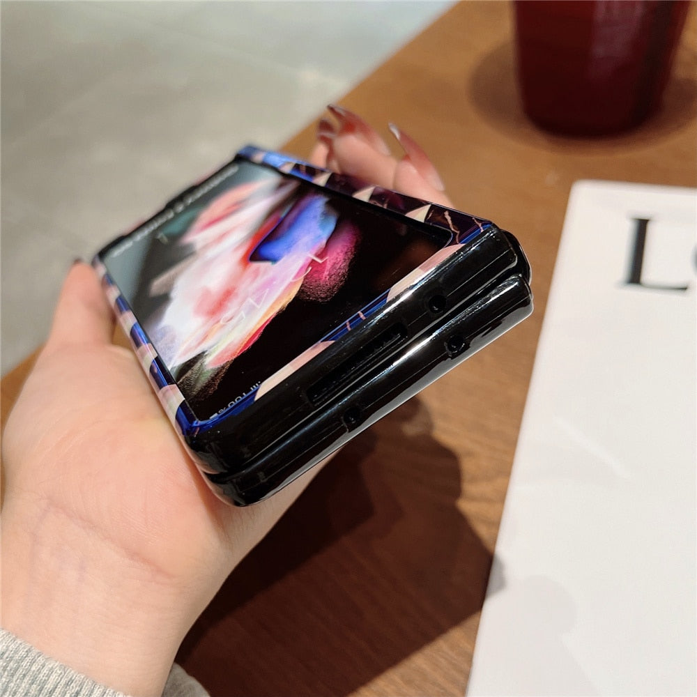 Luxury Granite marble Case for Samsung Galaxy Z Fold 3 5G