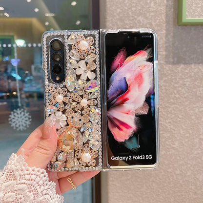 Fashion Diamond Flower Phone case For Samsung Galaxy Z Fold 3