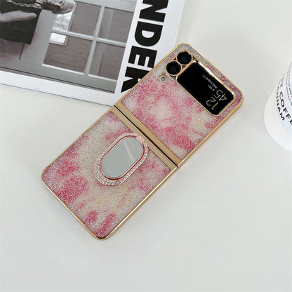 Shining Diamond Mirror Ring Cover For Samsung Galaxy Z Flip 3 5G